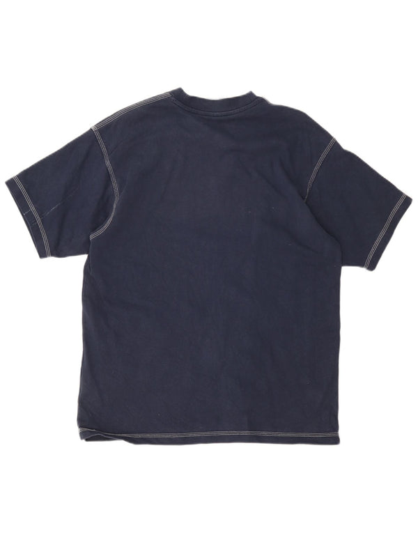Ανδρικό T-Shirt Adidas Top Βαμβακερό μεσαίο Navy Blue