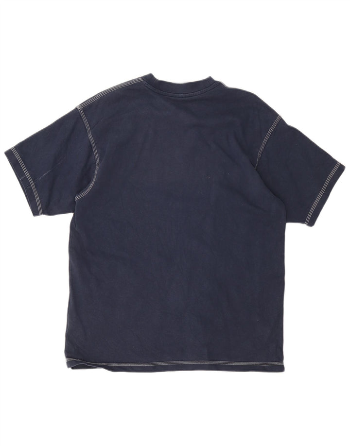 Ανδρικό T-Shirt Adidas Top Βαμβακερό μεσαίο Navy Blue