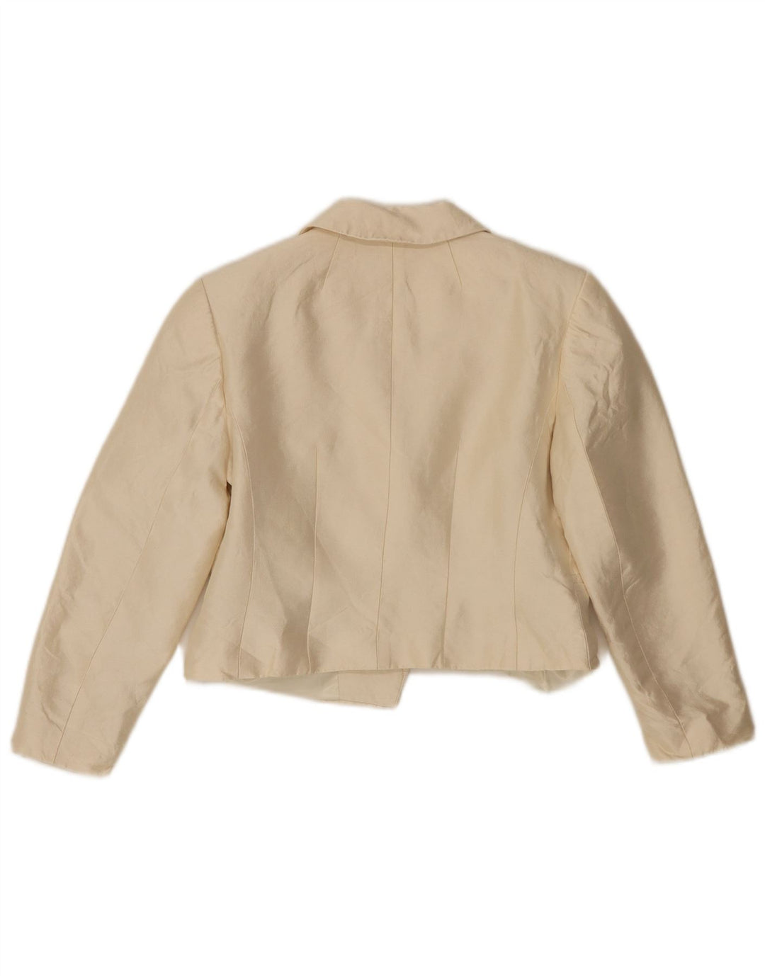 Hobbs Γυναικείο σακάκι σακάκι 2 κουμπιών Crop UK 10 Small Off White Wool