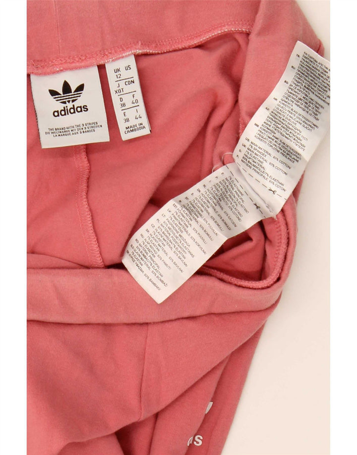 Γυναικείο κολάν Adidas UK 12 Μεσαίο ροζ βαμβακερό
