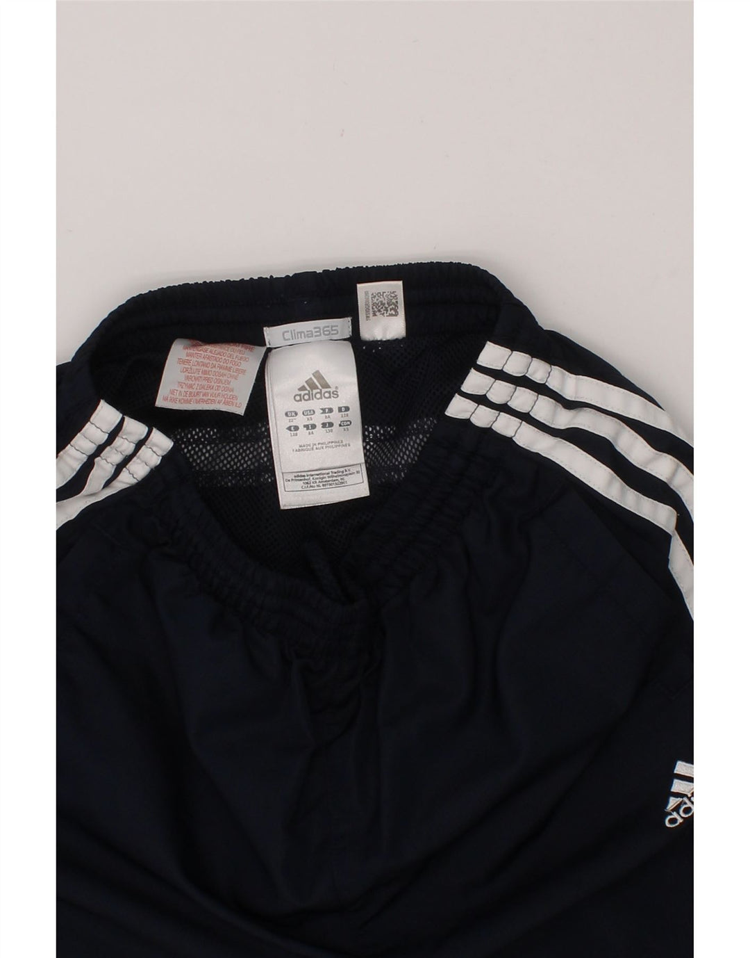 ADIDAS Boys Sport Shorts 7-8 Years Navy Blue Colourblock Polyester Vintage Adidas and Second-Hand Adidas from Messina Hembry 