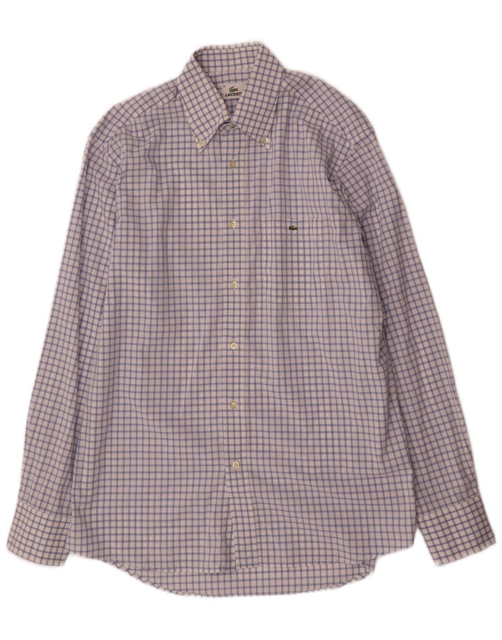 Ανδρικό πουκάμισο Lacoste Νούμερο 41 Large Blue Check Cotton