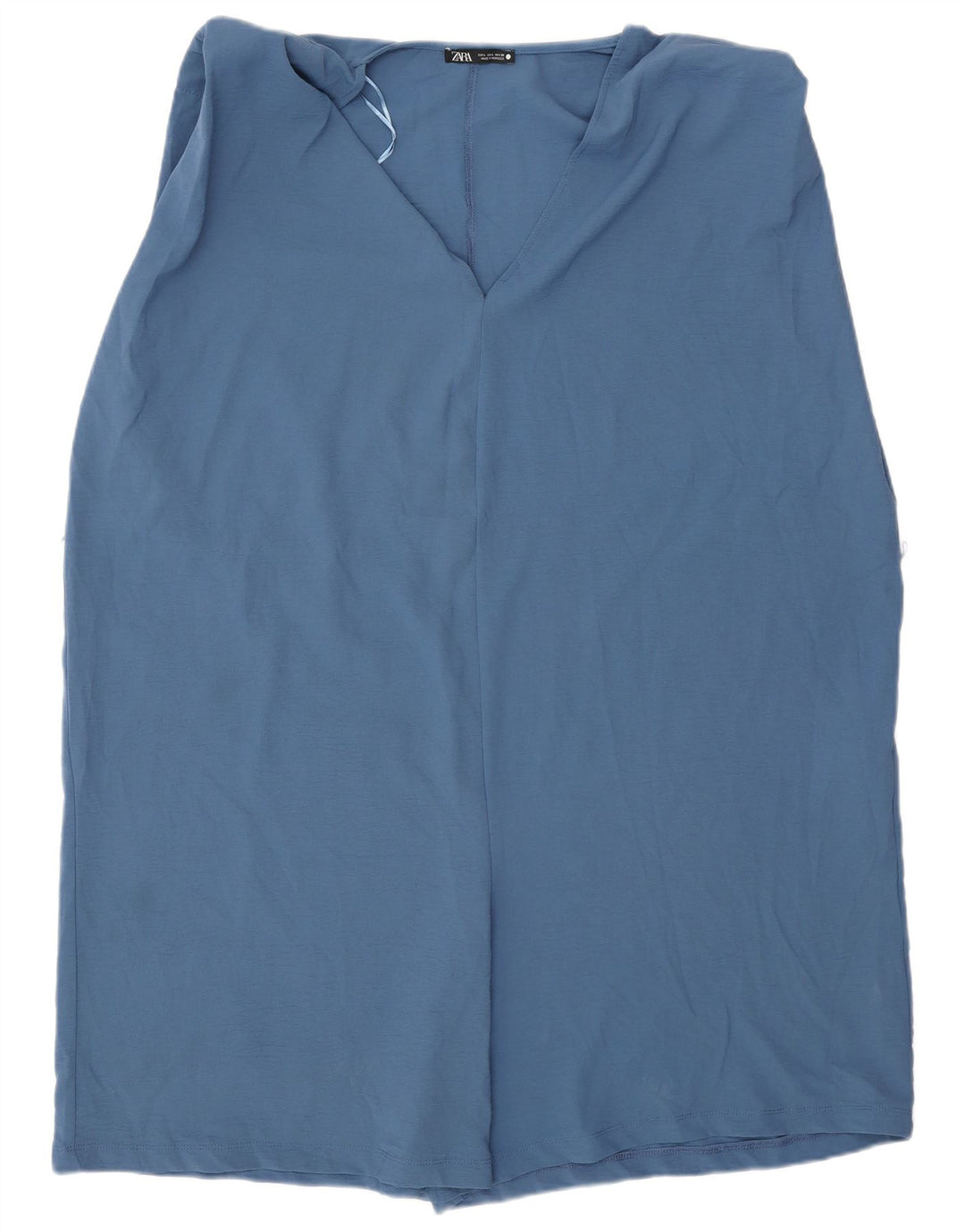 Zara Γυναικείο Αμάνικο Playsuit UK 16 Large Blue Polyester
