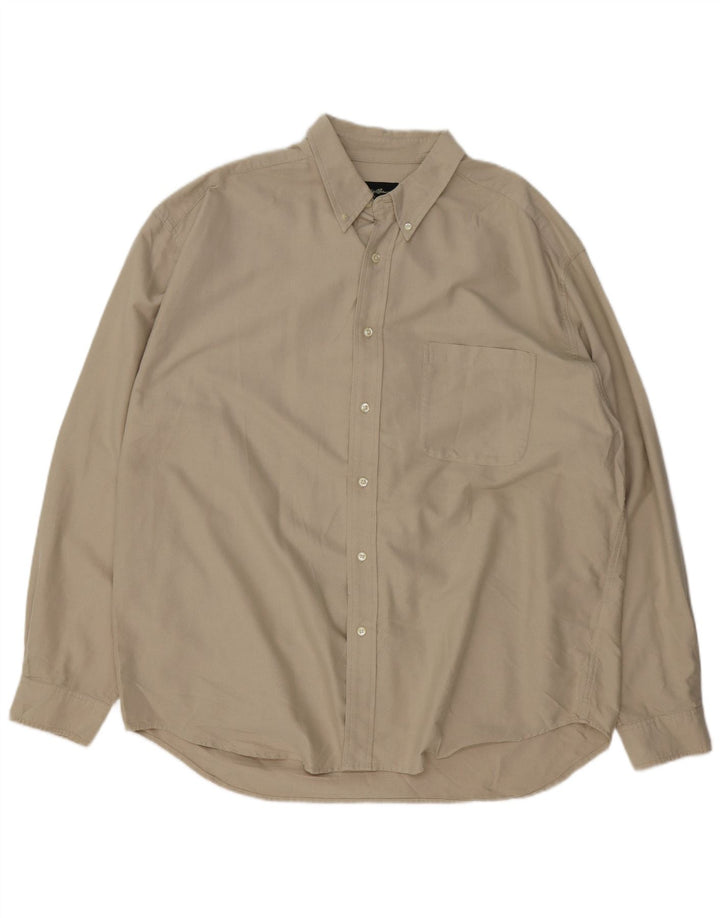 EDDIE BAUER Ανδρικό πουκάμισο XL Μπεζ βαμβακερό