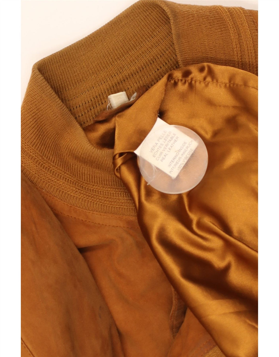 Vintage Ανδρικό Suede Bomber Jacket UK 40 Large Brown Δερμάτινο