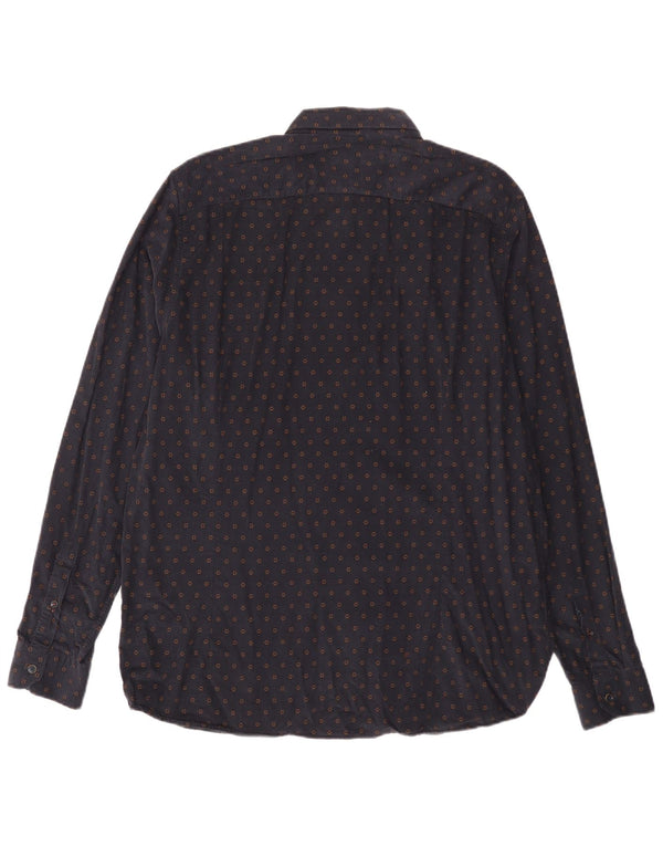 TED BAKER Ανδρικό κοτλέ πουκάμισο νούμερο 6 2XL Navy Blue Floral Βαμβακερό