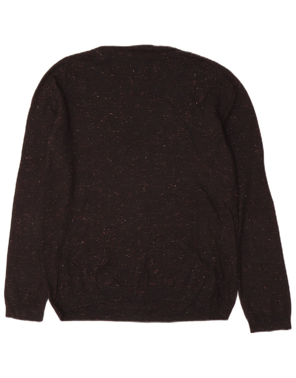 Γυναικείο πουλόβερ Hobbs Crew Neck Jumper UK 10 Small Black Flecked Cotton