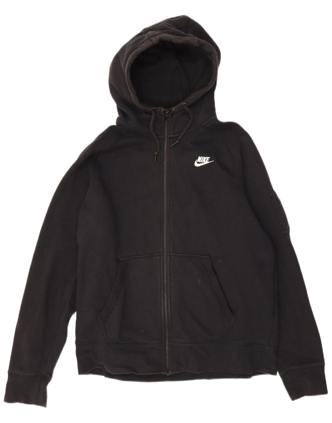 Ανδρικό πουλόβερ Nike με φερμουάρ, μαύρο βαμβακερό