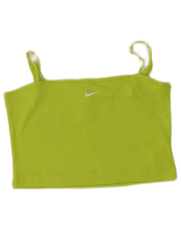 Nike Womens Crop Cami Top UK 8 Μικρό πράσινο βαμβακερό