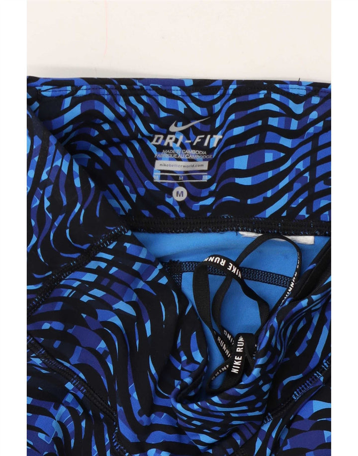 Γυναικεία κολάν Nike Dri Fit Abstract Pattern UK 12 Medium Blue Chevron