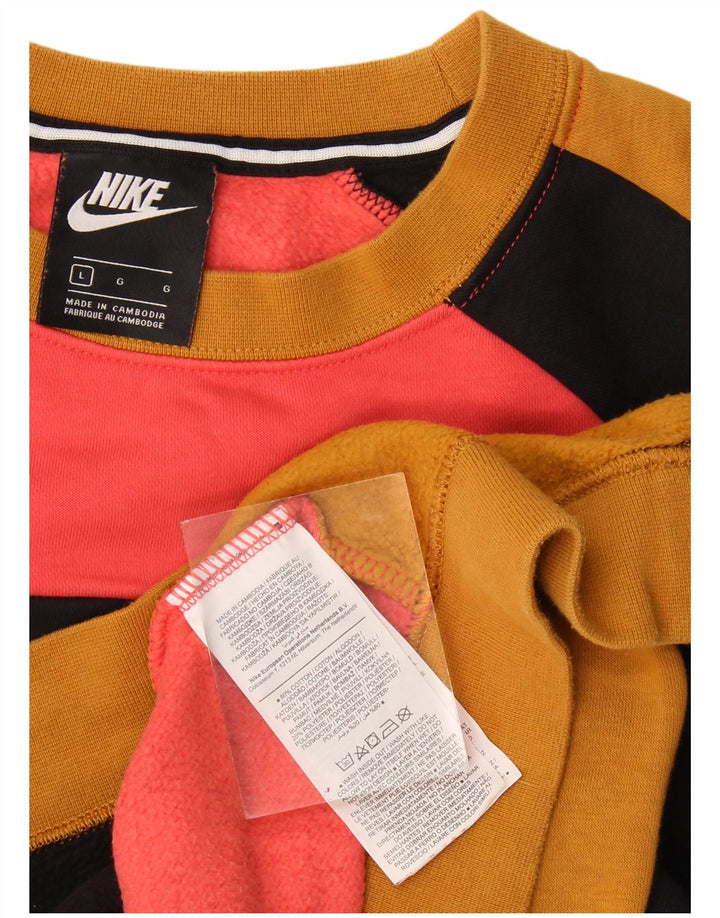 Ανδρικό γραφικό φούτερ Nike Jumper Μεγάλο πολύχρωμο βαμβακερό χρώμα