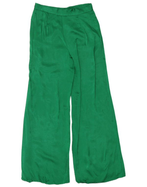 Zara Γυναικείο Φαρδύ Παντελόνι Casual Μεσαίο W28 L32 Πράσινο