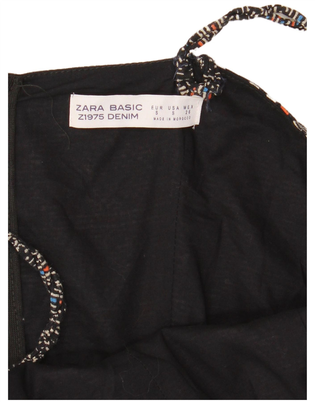 Zara γυναικεία αμάνικη φόρμα UK 10 Small Blue Geometric