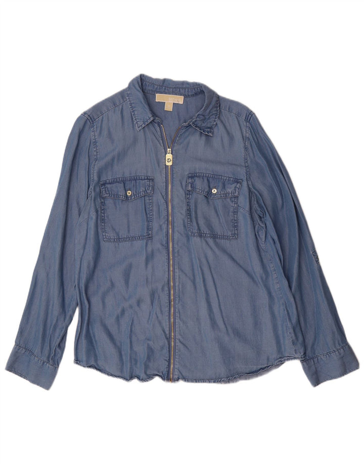 Michael Kors Γυναικείο Τζιν Πουκάμισο UK 14 Medium Blue Lyocell
