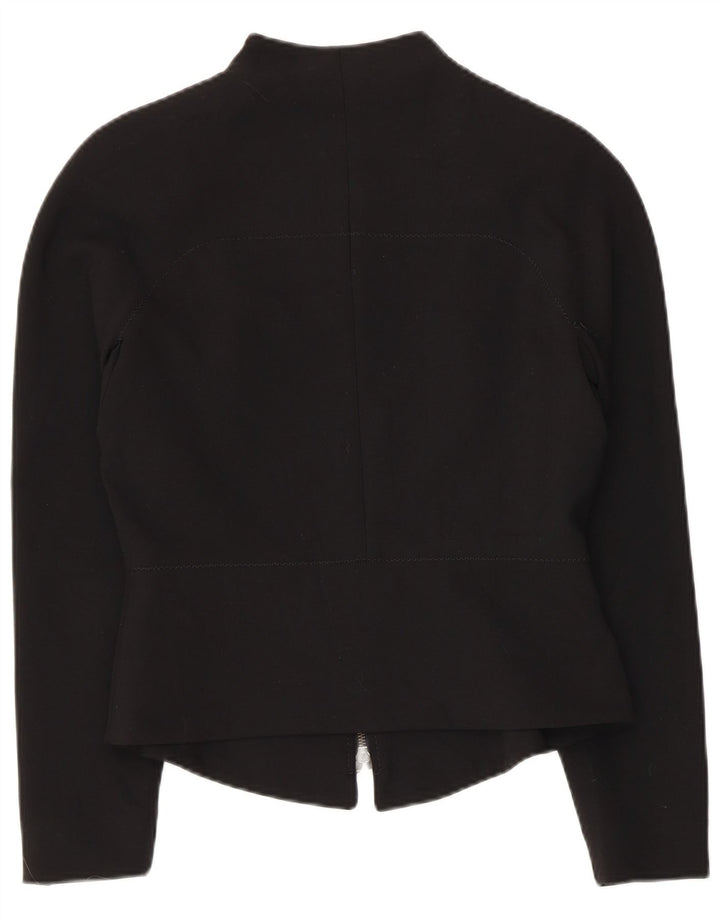 VINTAGE Γυναικείο σακάκι UK 10 Small Black Polyester