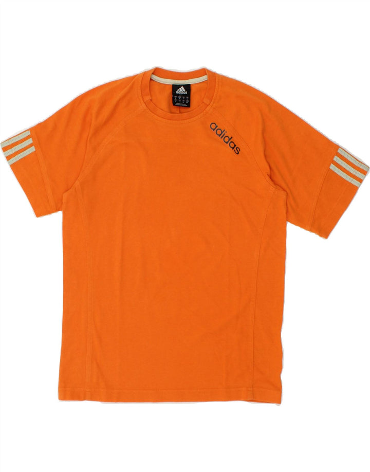 ADIDAS Mens T-Shirt Top Small Orange Cotton Vintage Adidas and Second-Hand Adidas from Messina Hembry 