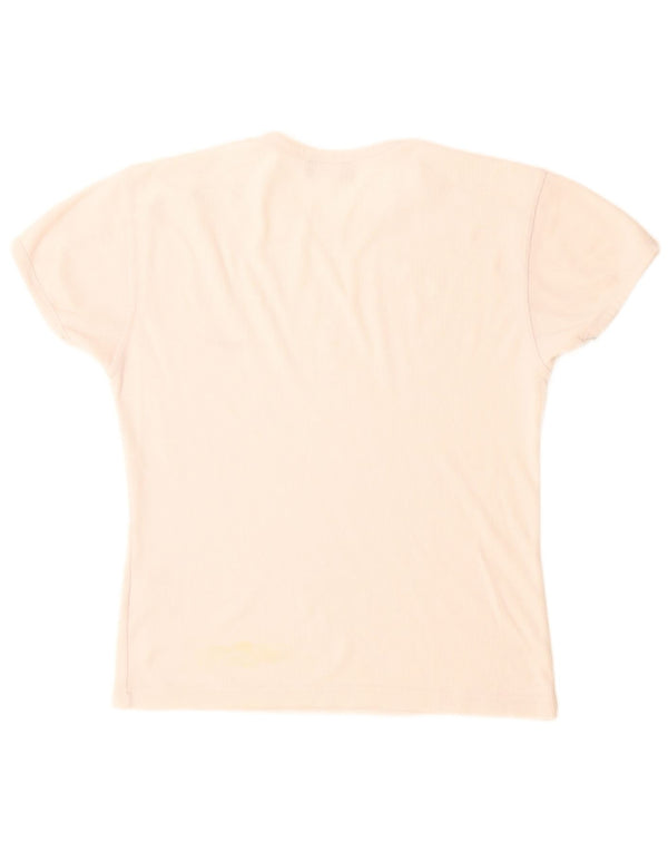 Reebok Γυναικείο T-Shirt Top UK 12 Medium White Polyester