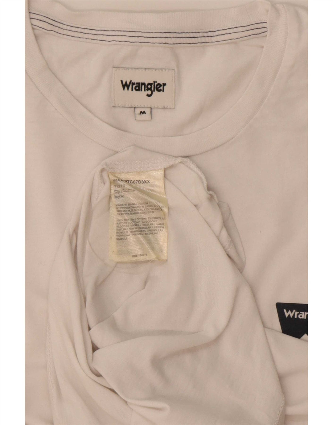 Ανδρικό T-Shirt Wrangler Top από μεσαίο λευκό βαμβακερό