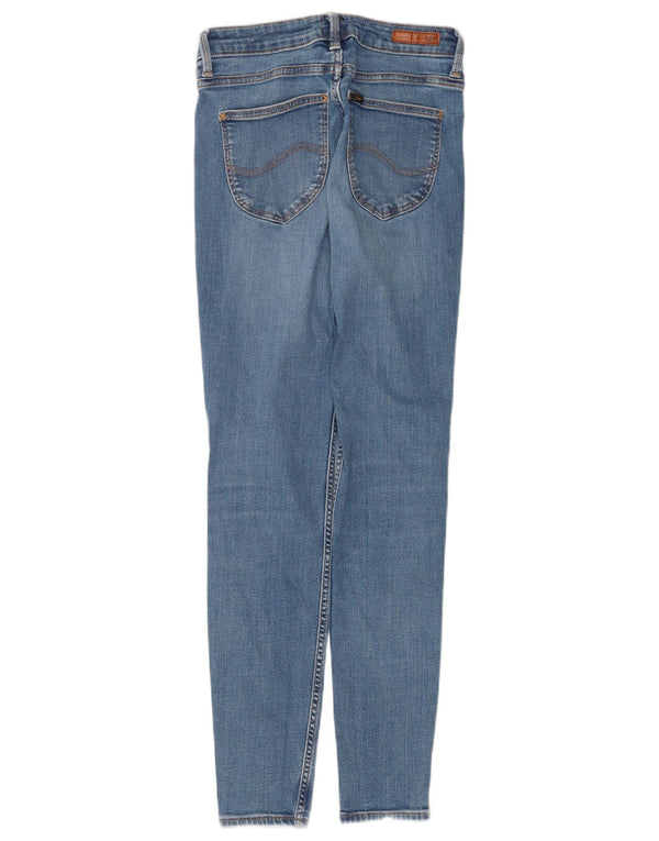 Lee Womens Scarlett High Skinny Jeans W29 L31 Blue Cotton