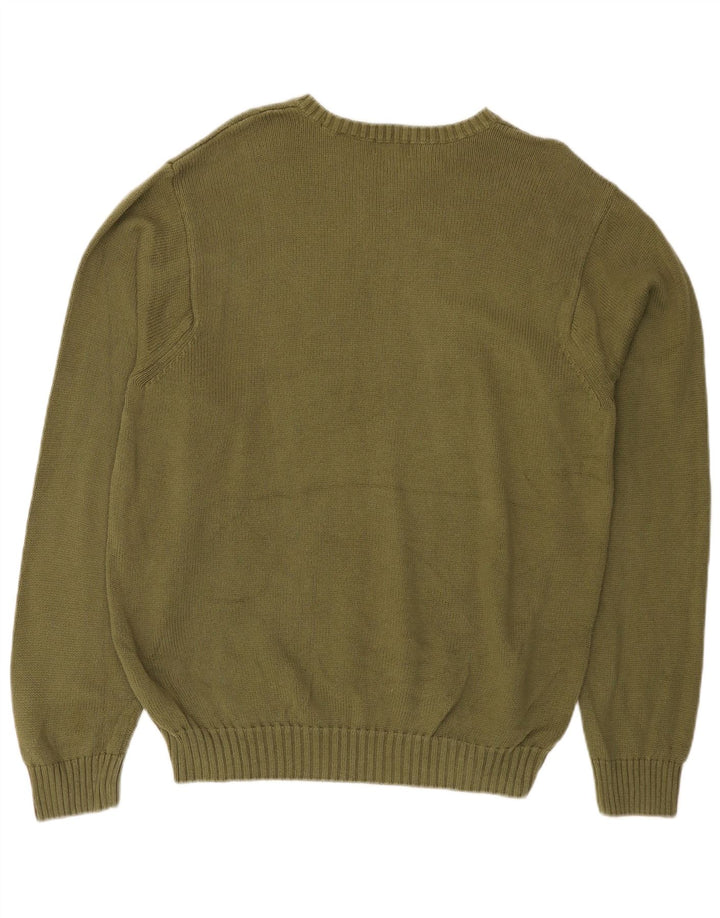 Ανδρικό πουλόβερ IZOD Boat Neck Jumper Medium Khaki Cotton