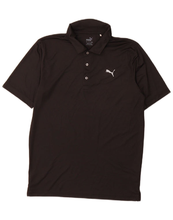 Ανδρικό πουκάμισο Polo Puma από μεσαίο μαύρο πολυεστέρα