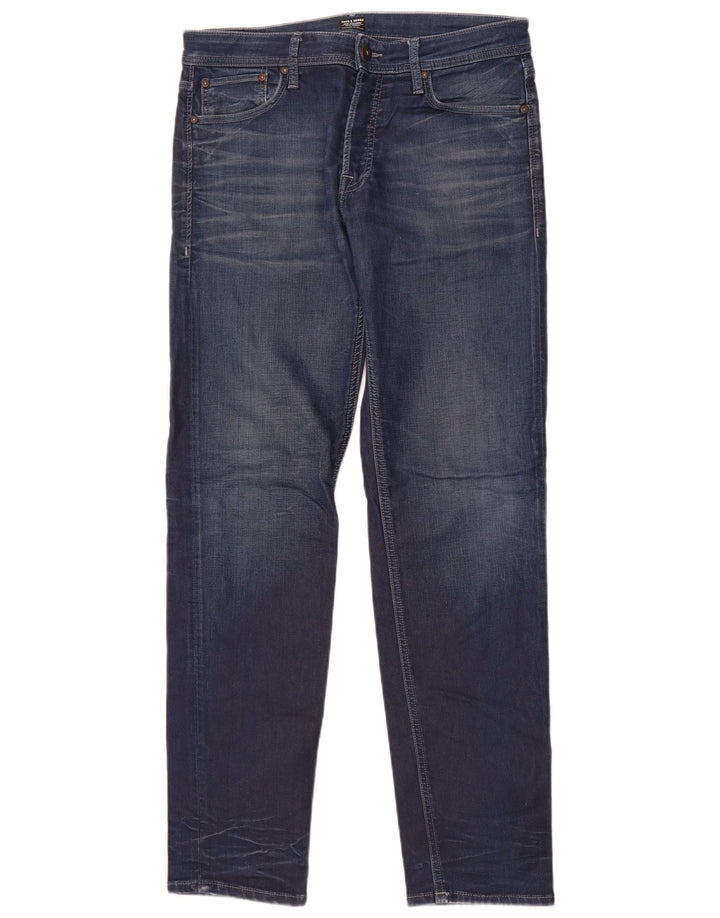 Jack & Jones Ανδρικό Slim Jeans W32 L34 Μπλε βαμβακερό