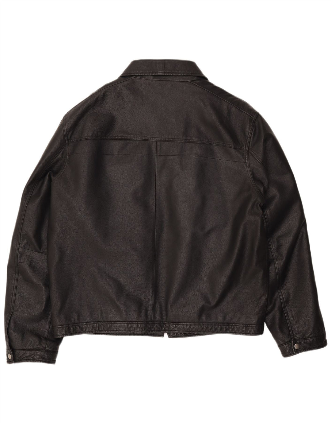 ANGELO LITRICO Ανδρικό Δερμάτινο Μπουφάν UK 42 XL Μαύρο Δερμάτινο