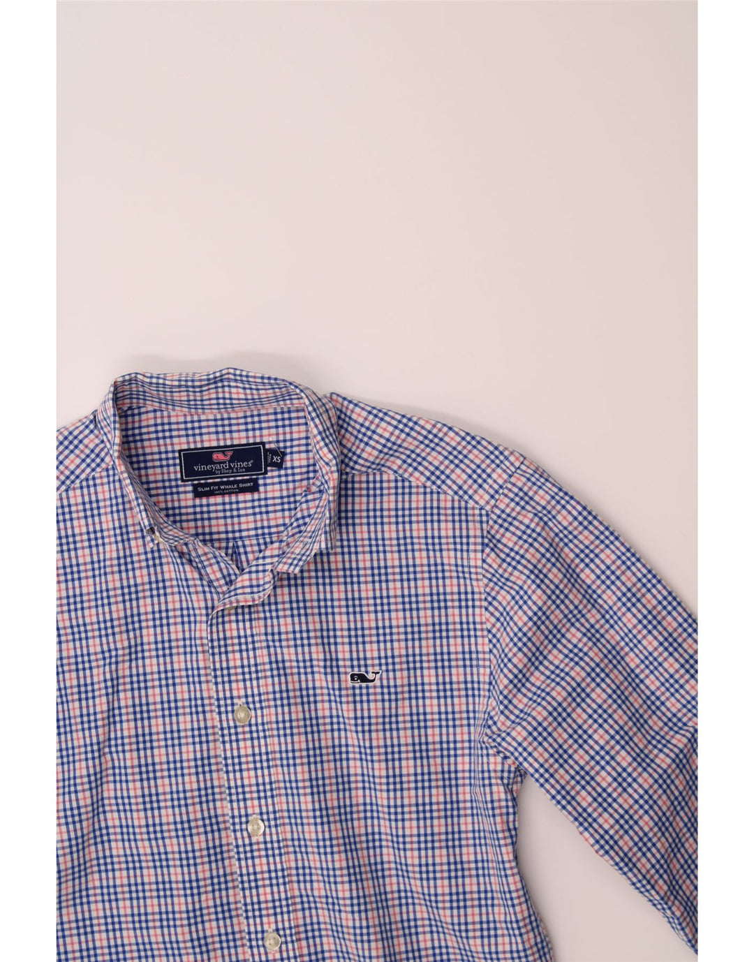 VINEYARD VINES Mens Shirt XS Blue Check Cotton Vintage Vineyard Vines and Second-Hand Vineyard Vines from Messina Hembry 