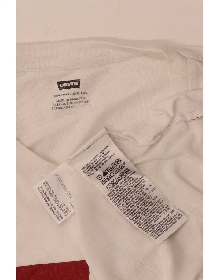 Ανδρικό γραφικό T-Shirt Levi's Top μεγάλο λευκό βαμβακερό