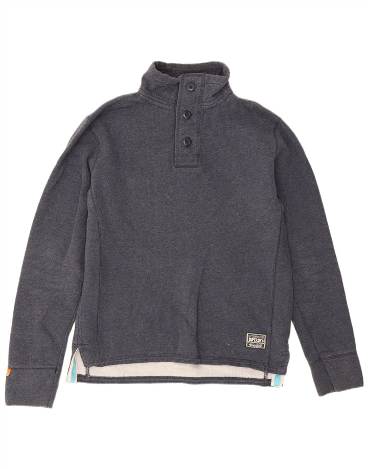 Ανδρικό φούτερ με λαιμόκοψη Superdry, Μπλε, Βαμβακερό