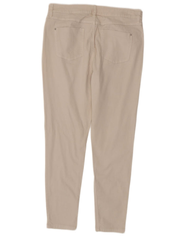 Marks & Spencer Γυναικεία Skinny Jeans UK 14 Large W34 L28 Beige Cotton