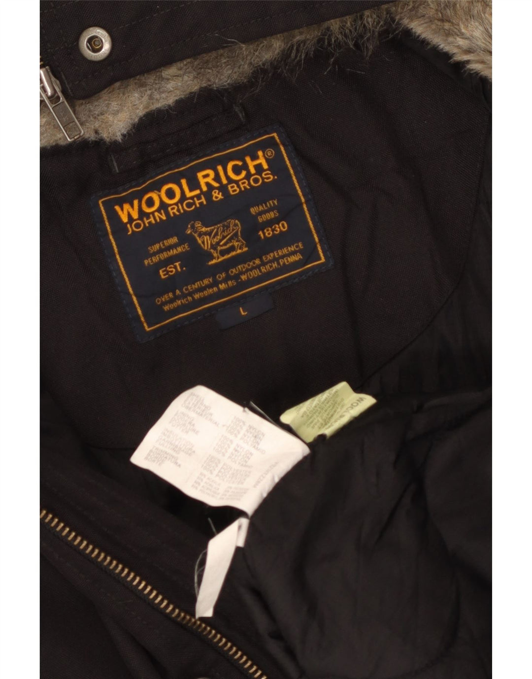 Woolrich Ανδρικό Bomber Jacket UK 40 Large Black Nylon
