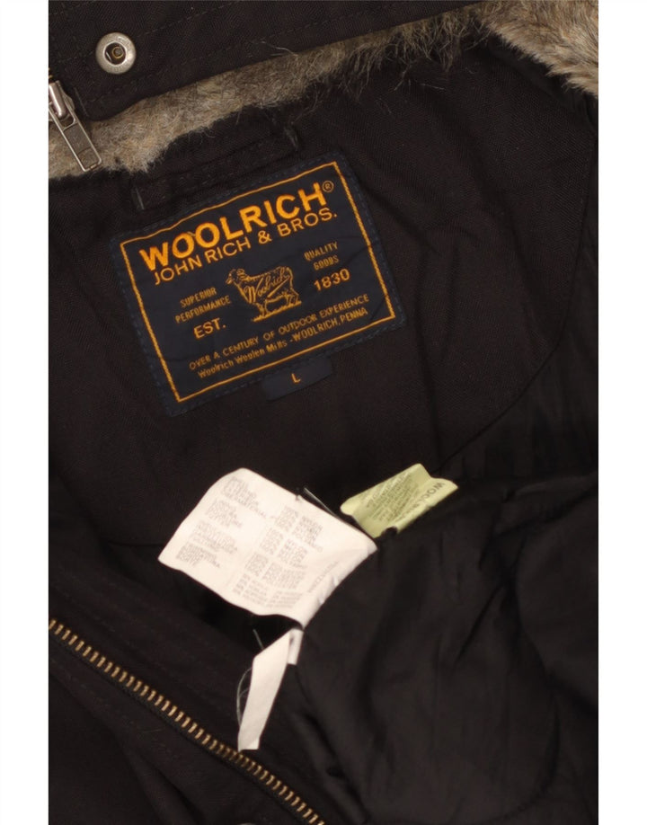 Woolrich Ανδρικό Bomber Jacket UK 40 Large Black Nylon