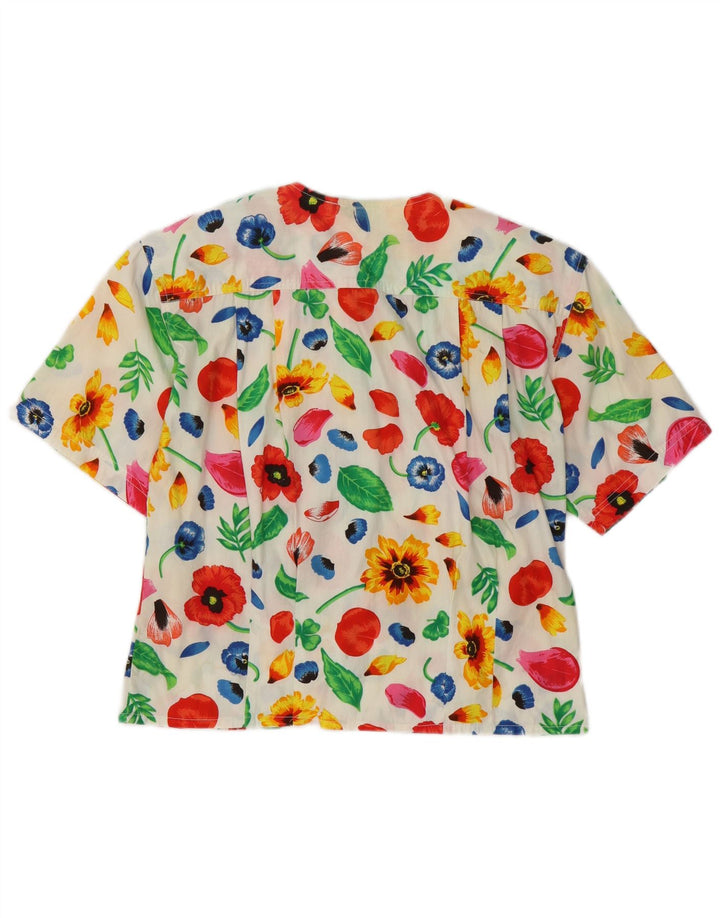 Γυναικείο κοντομάνικο μπλουζάκι Express UK 14 Medium White Floral