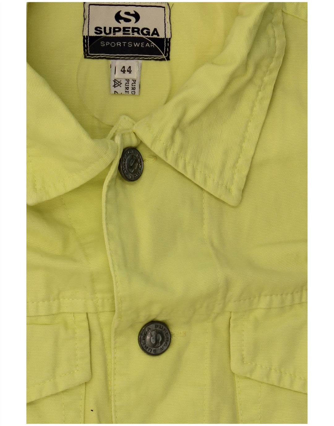 Superga Γυναικείο Crop Τζιν Gilet IT 44 Medium Yellow Cotton