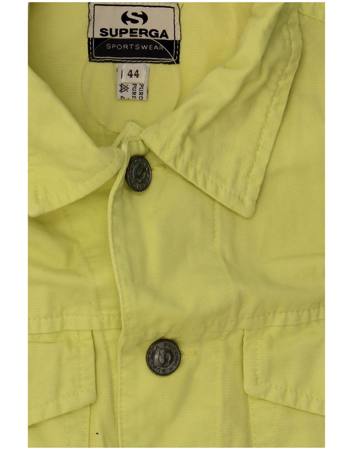 Superga Γυναικείο Crop Τζιν Gilet IT 44 Medium Yellow Cotton