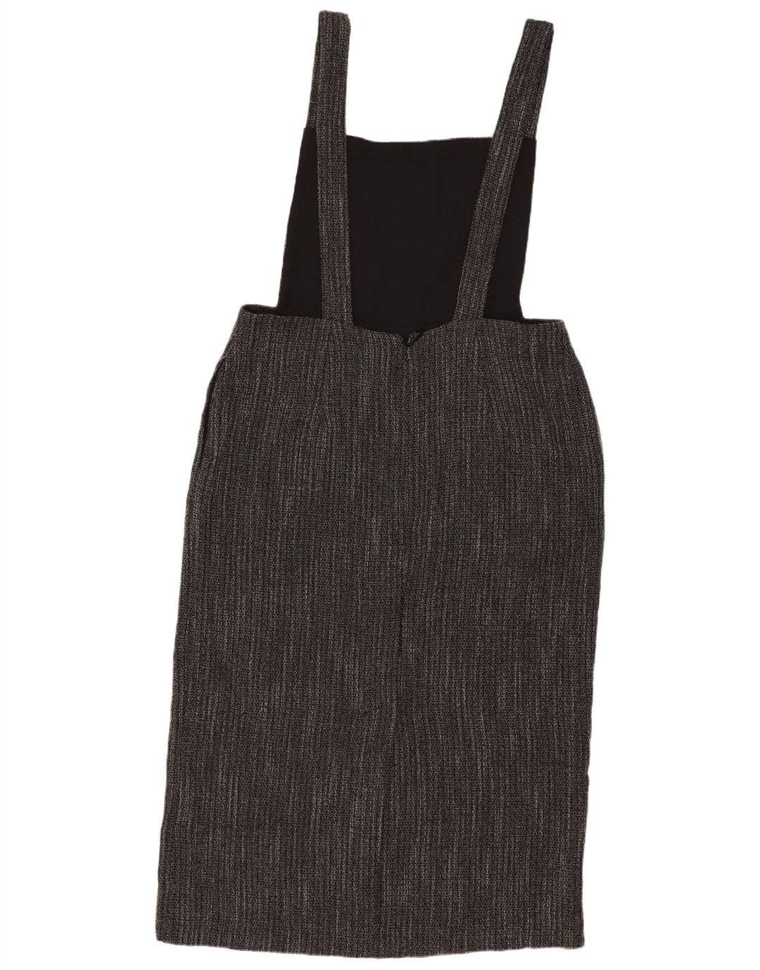 Topshop Γυναικείο φόρεμα Pinafore UK 10 Small Grey Polyester