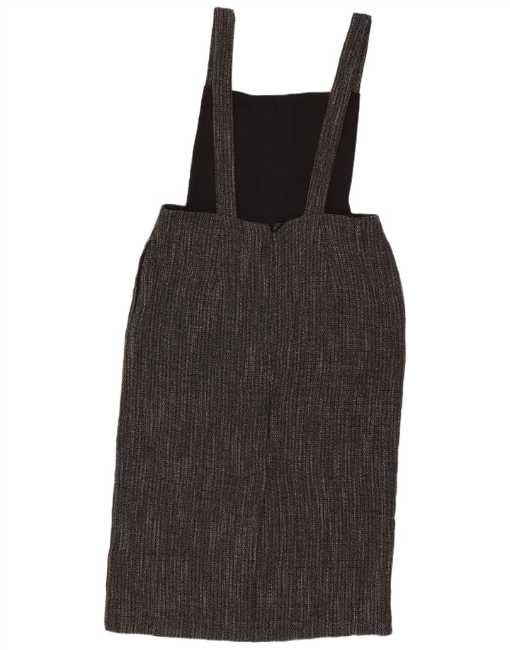 Topshop Γυναικείο φόρεμα Pinafore UK 10 Small Grey Polyester