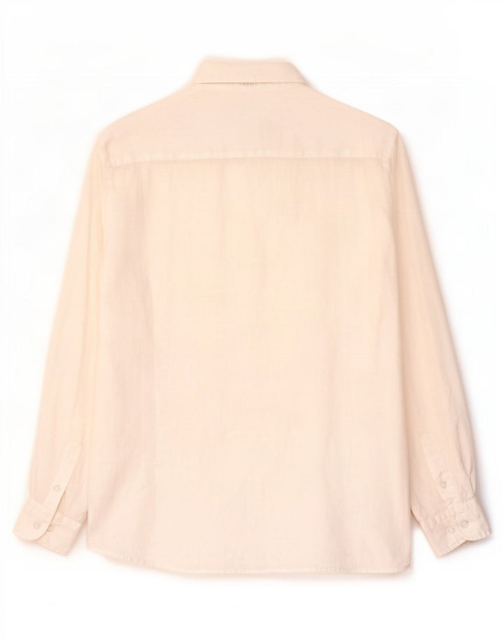 Ανδρικό πουκάμισο Massimo Dutti XL Λευκό λινό