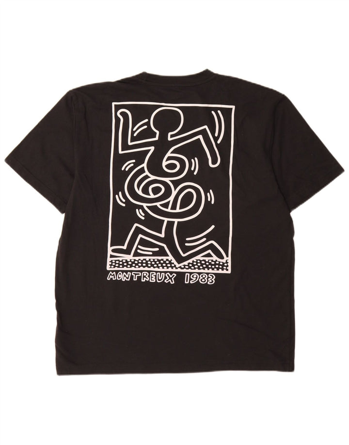 Ανδρικό γραφικό T-Shirt Gap Top Μεσαίο μαύρο βαμβακερό