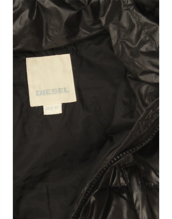 Diesel Girls Hooded Podded Coat 13-14 Years Black Polyester