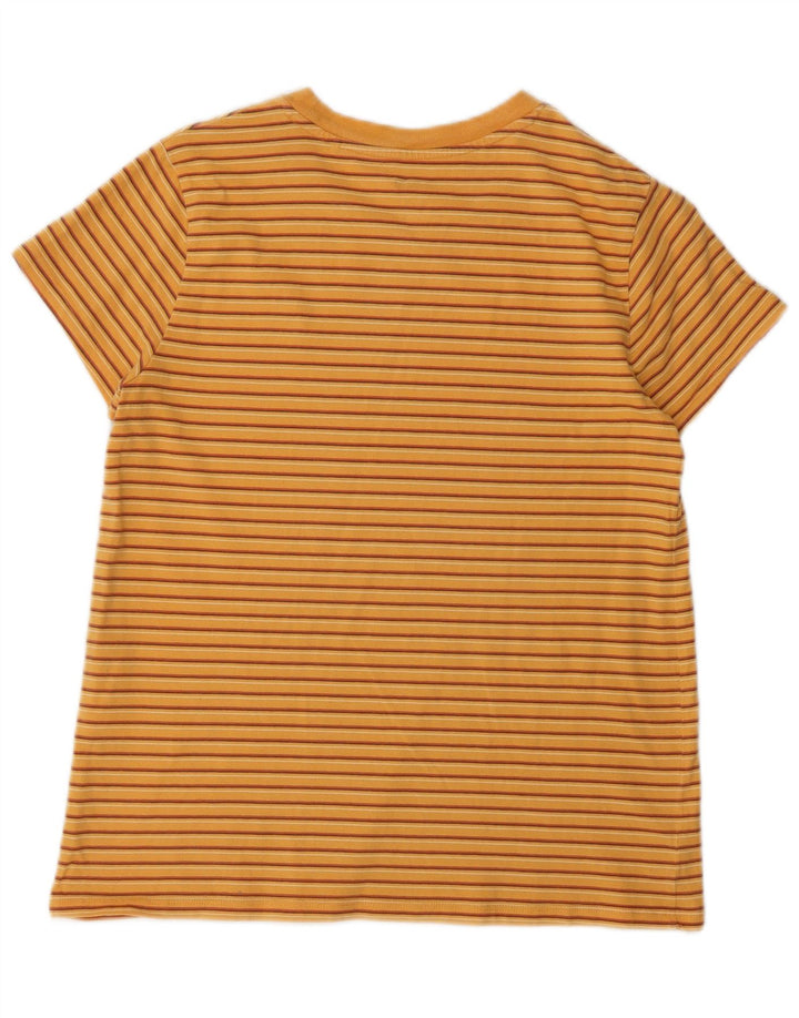 Γυναικείο T-Shirt Levi's Top UK 12 Βαμβακερό μεσαίο πορτοκαλί ριγέ