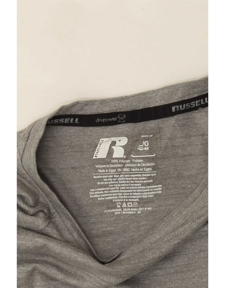 Russell Athletic Ανδρικό T-Shirt Top UK 42/44 Large Grey Polyester