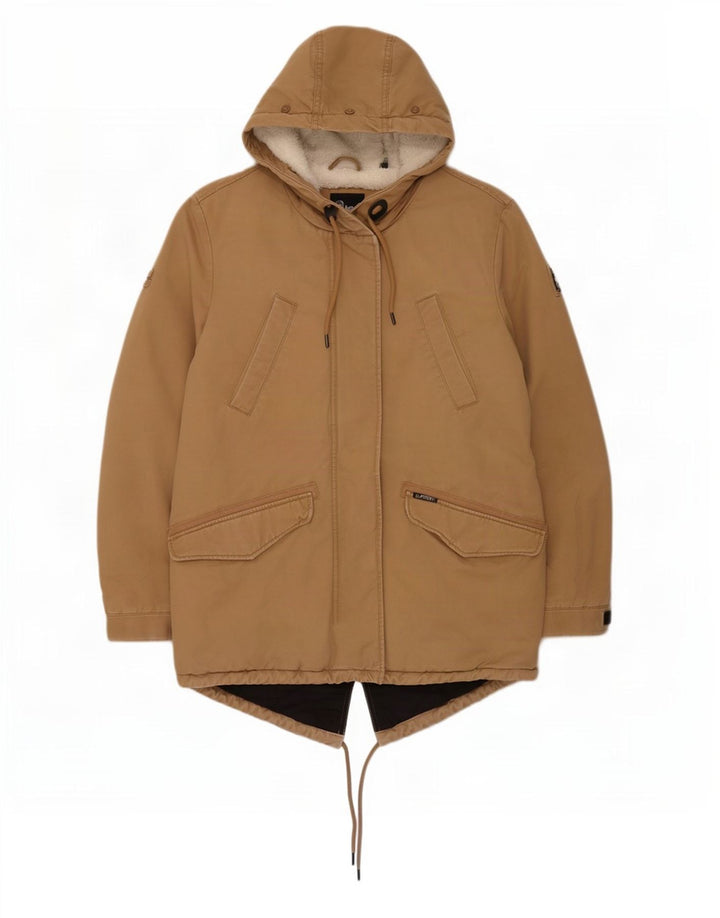 Superdry γυναικείο μπουφάν με κουκούλα Sherpa Parka UK 10 Small Beige