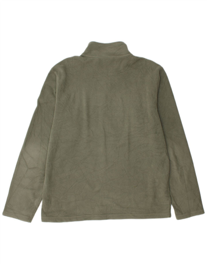 Eddie Bauer Ανδρικό φερμουάρ Fleece Jumper Μεσαίο χακί πολυεστέρας