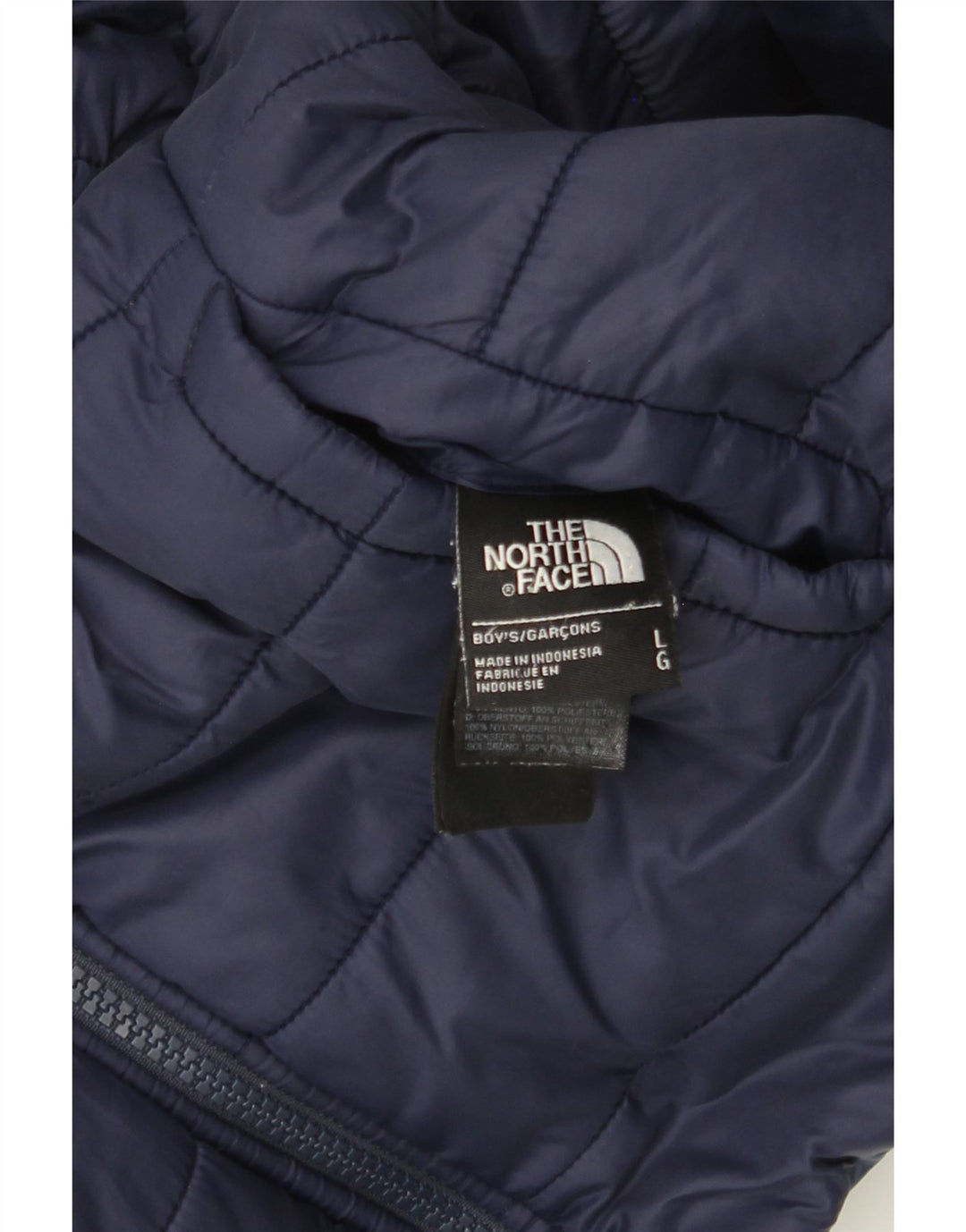 THE NORTH FACE Μπουφάν με κουκούλα για αγόρια με επένδυση 11-12 ετών Μεγάλο Navy Blue
