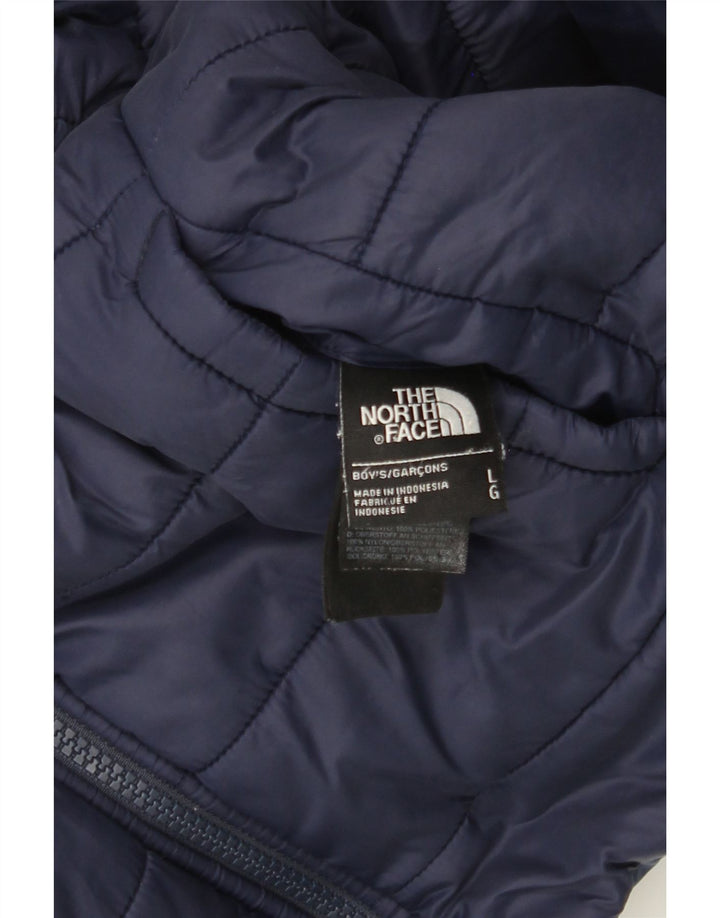 THE NORTH FACE Μπουφάν με κουκούλα για αγόρια με επένδυση 11-12 ετών Μεγάλο Navy Blue
