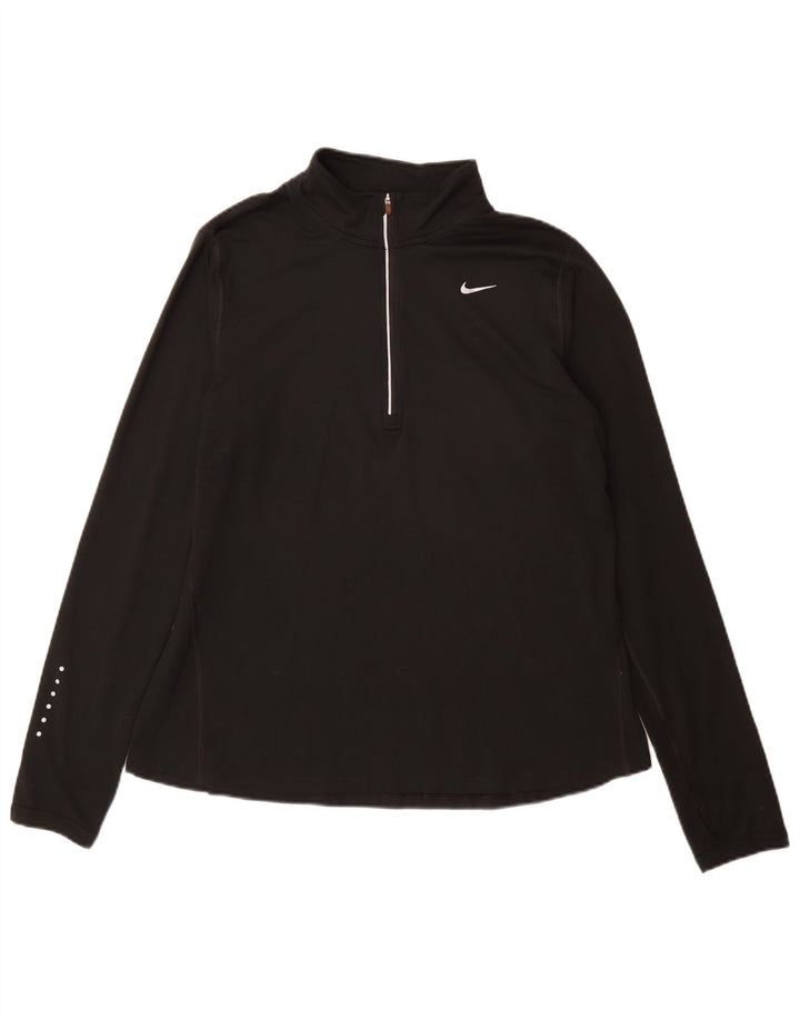 Γυναικεία φόρμα πουλόβερ με φερμουάρ Nike Dri Fit Top UK 16 Large Black