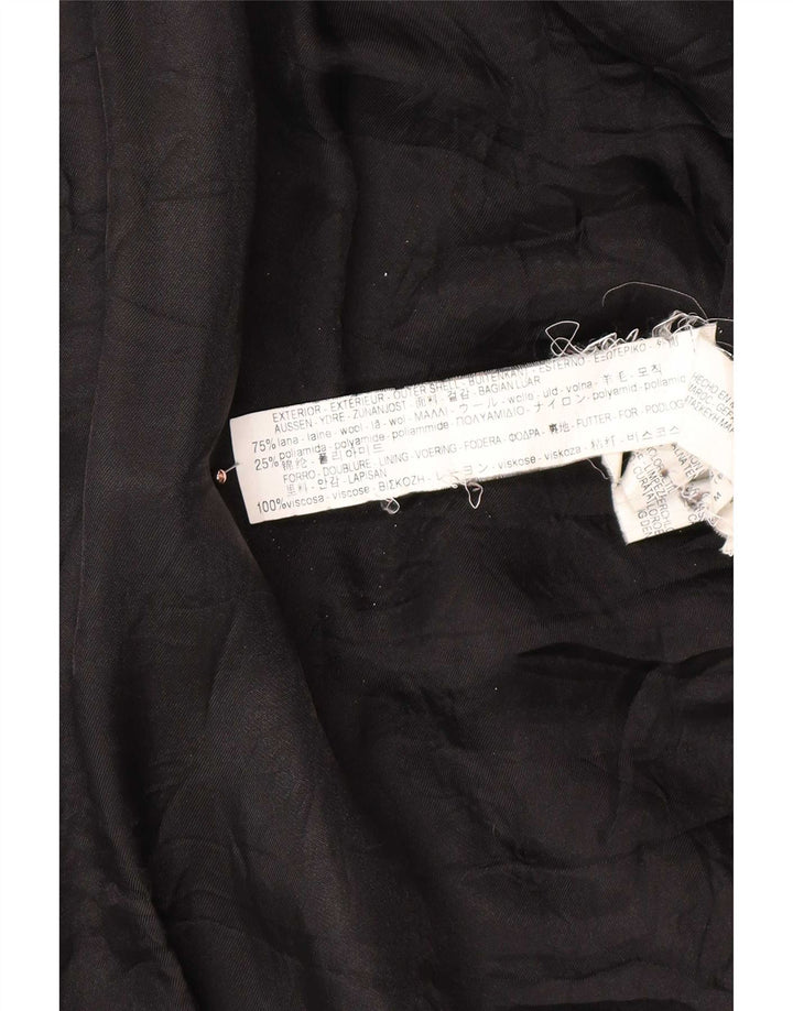 Zara Γυναικείο Πανωφόρι UK 14 Medium Black Wool