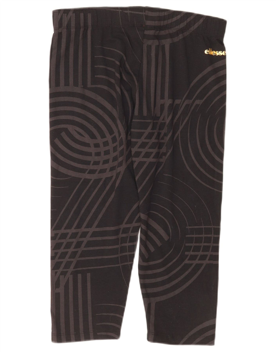 Ellesse Γυναικείο Κάπρι Κολάν UK 12 Μεσαίο Μαύρο γεωμετρικό βαμβάκι